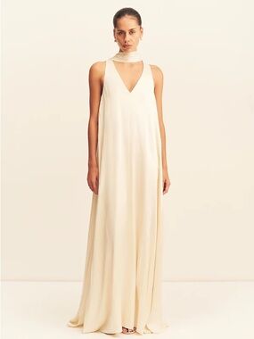 Shona Joy | Dresses | La Lune Ruched Backless Slip Dress In Almond